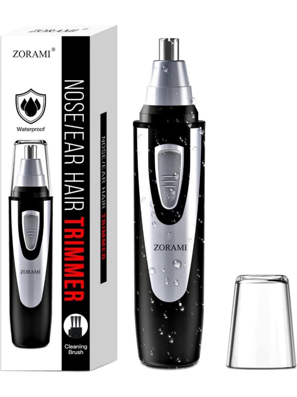 Painless Ear & Nose Hair Trimmer, Waterproof Dual Edge Clipper for Men & Women